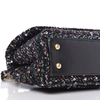 Chanel Tweed Sequin Mini Coco Handle Flap Black 6 of 10