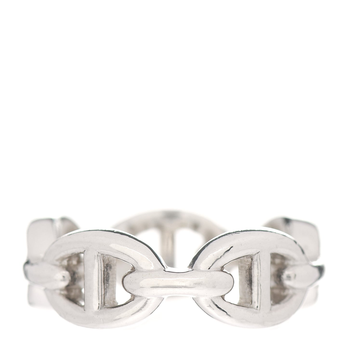 Sterling Silver PM Chaine d'Ancre Enchainee Band Ring 51 5.75