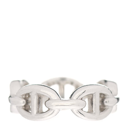 Hermes Sterling Silver PM Chaine d'Ancre Enchainee Band Ring 51 5.75 3 of 8