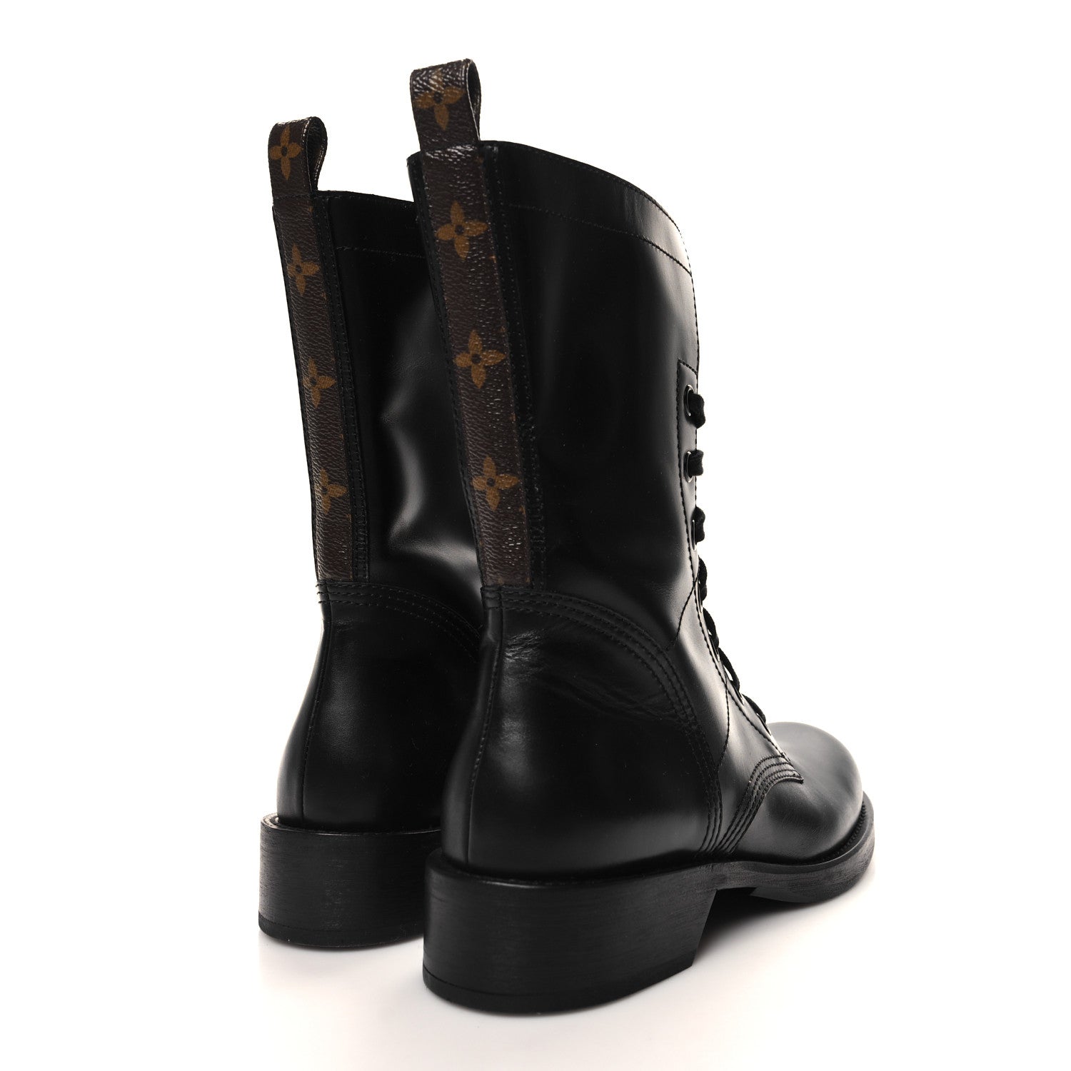 Louis Vuitton Calfskin Monogram Metropolis Flat Ranger Boots 40 Black 4 of 9