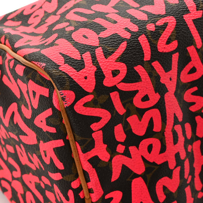Louis Vuitton Monogram Graffiti Speedy 30 Fuchsia 10 of 11