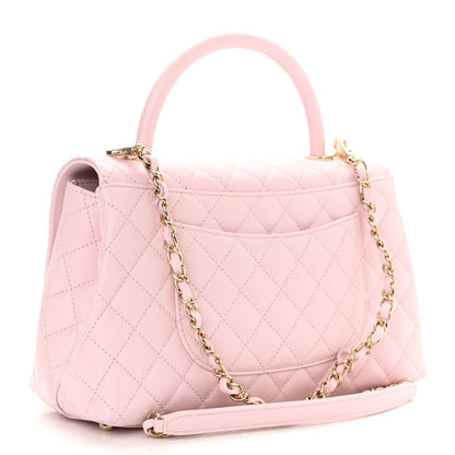 Chanel Caviar Quilted Small Coco Handle Flap Light Pink 2 of 10