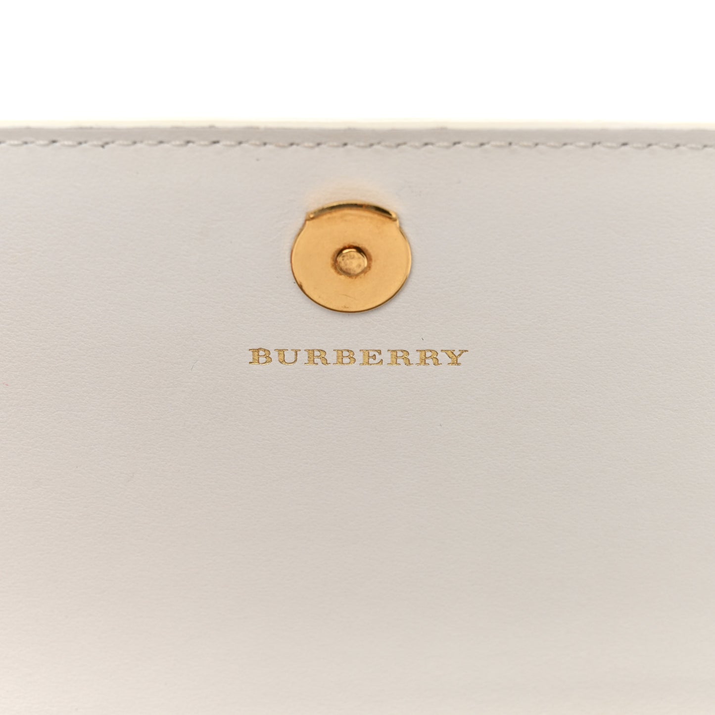 Vintage Check Henley Wallet On Chain Chalk White