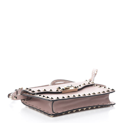 Valentino Garavani Vitello Rockstud Shoulder Flap Bag Poudre 4 of 9