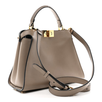 Fendi Tahiti Burro Medium Peekaboo Iconic Essentially Satchel Tortora Black 3 of 11