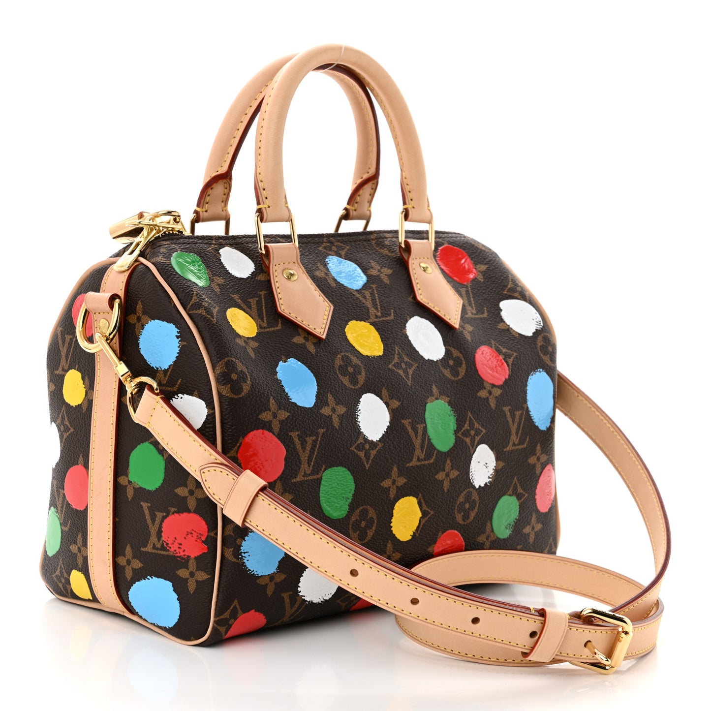 LV X YK Monogram Speedy Bandouliere 25 Multicolor