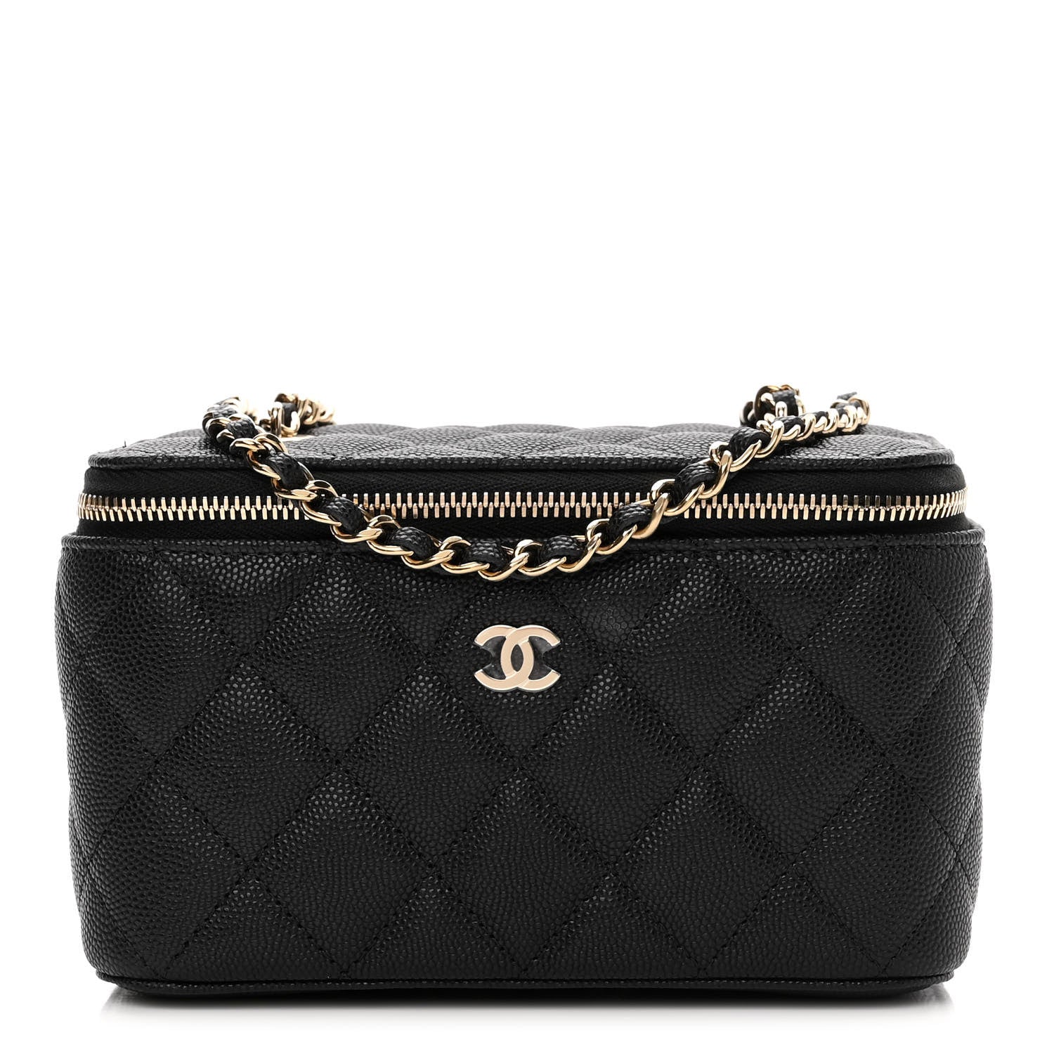 Chanel Caviar Quilted Small Vanity Case With Chain Black 1 of 11