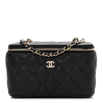 Chanel Caviar Quilted Small Vanity Case With Chain Black 1 of 11