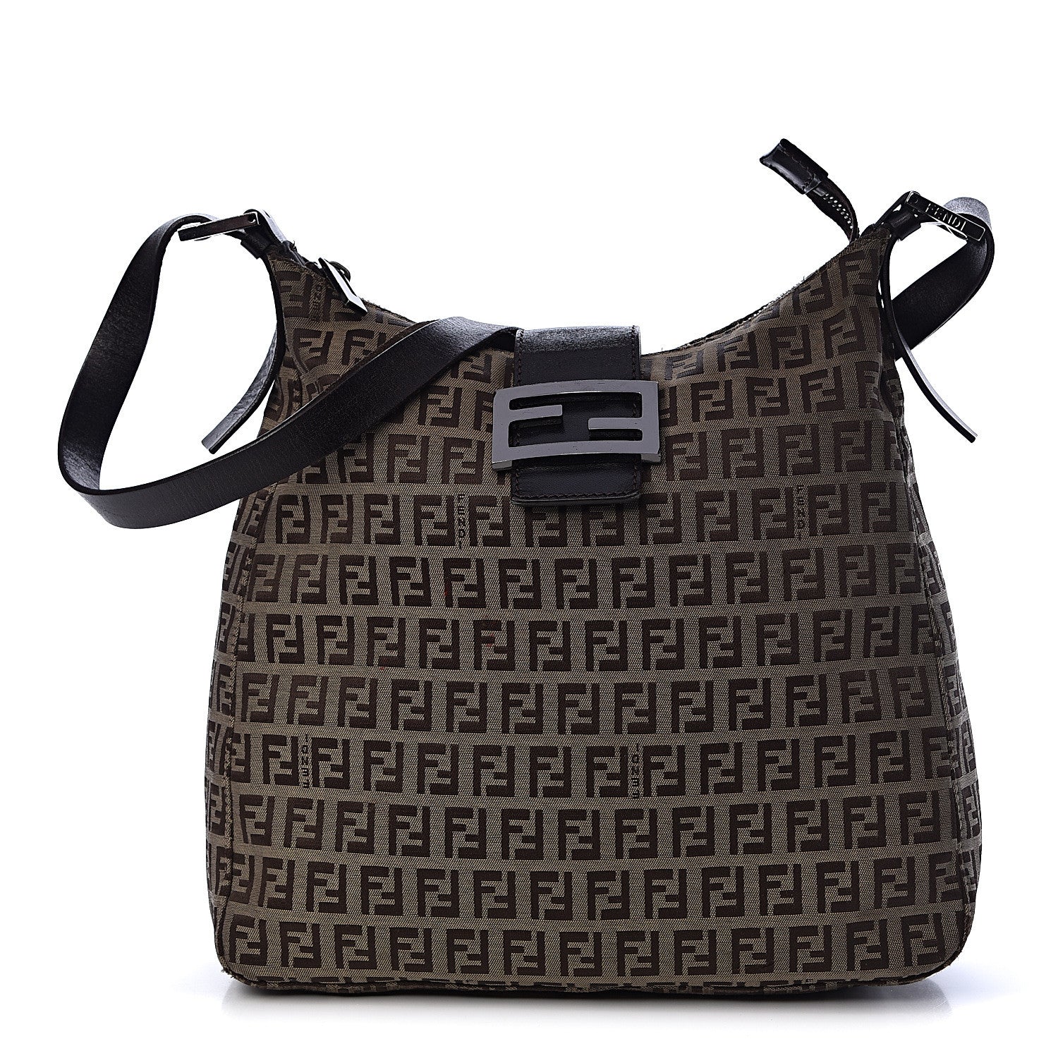 Fendi Zucchino Hobo Dark Brown 1 of 15