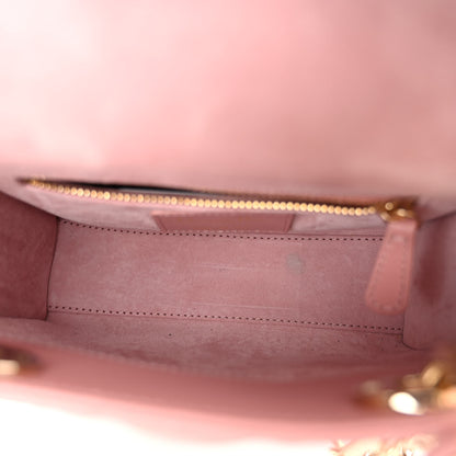 Christian Dior Lambskin Cannage Mini Lady Dior Rose De Vents 5 of 9