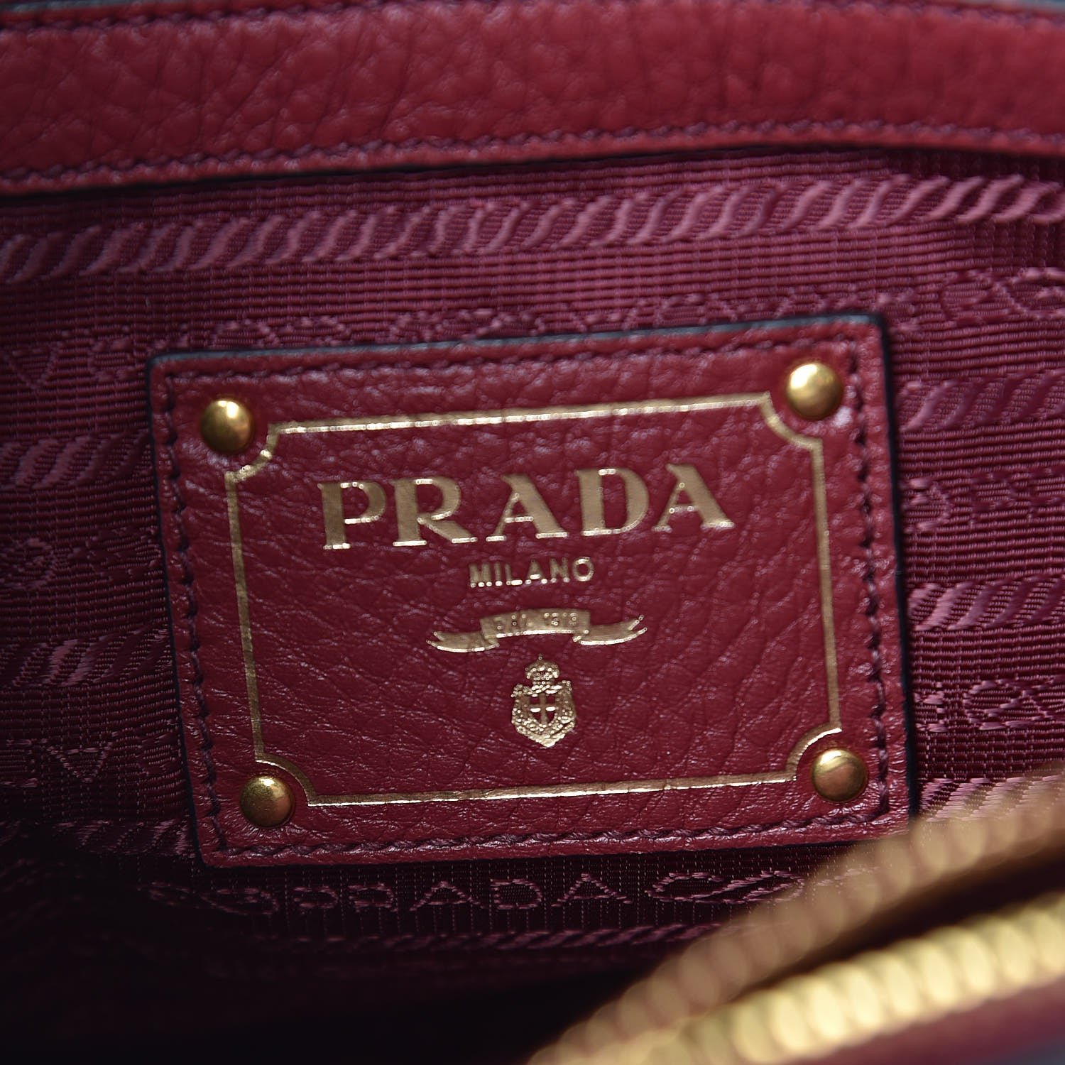 Prada Vitello Phenix Tote Cherry 7 of 13