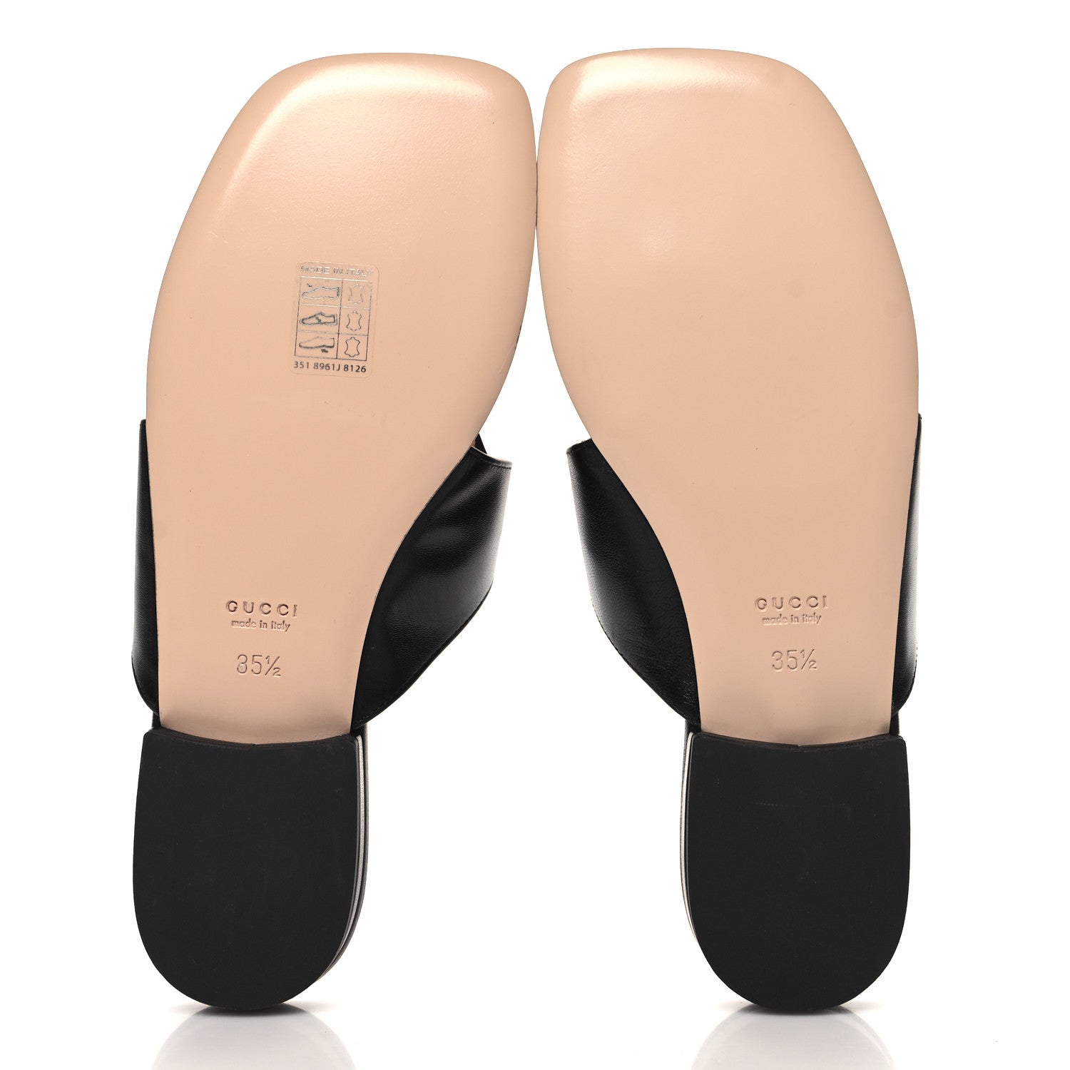Gucci Calfskin Cachemire Blondie 15mm Thong Sandals 35.5 Black 6 of 8