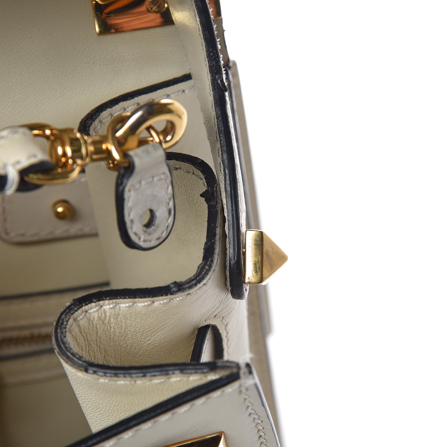 Valentino Garavani Vitello Medium My Rockstud Frame Bag Light Ivory 15 of 15