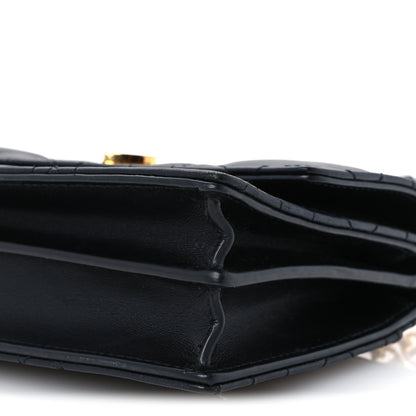 Christian Dior Lambskin Enamel Macrocannage Dioramour Mini Miss Caro Bag Black Red 9 of 9
