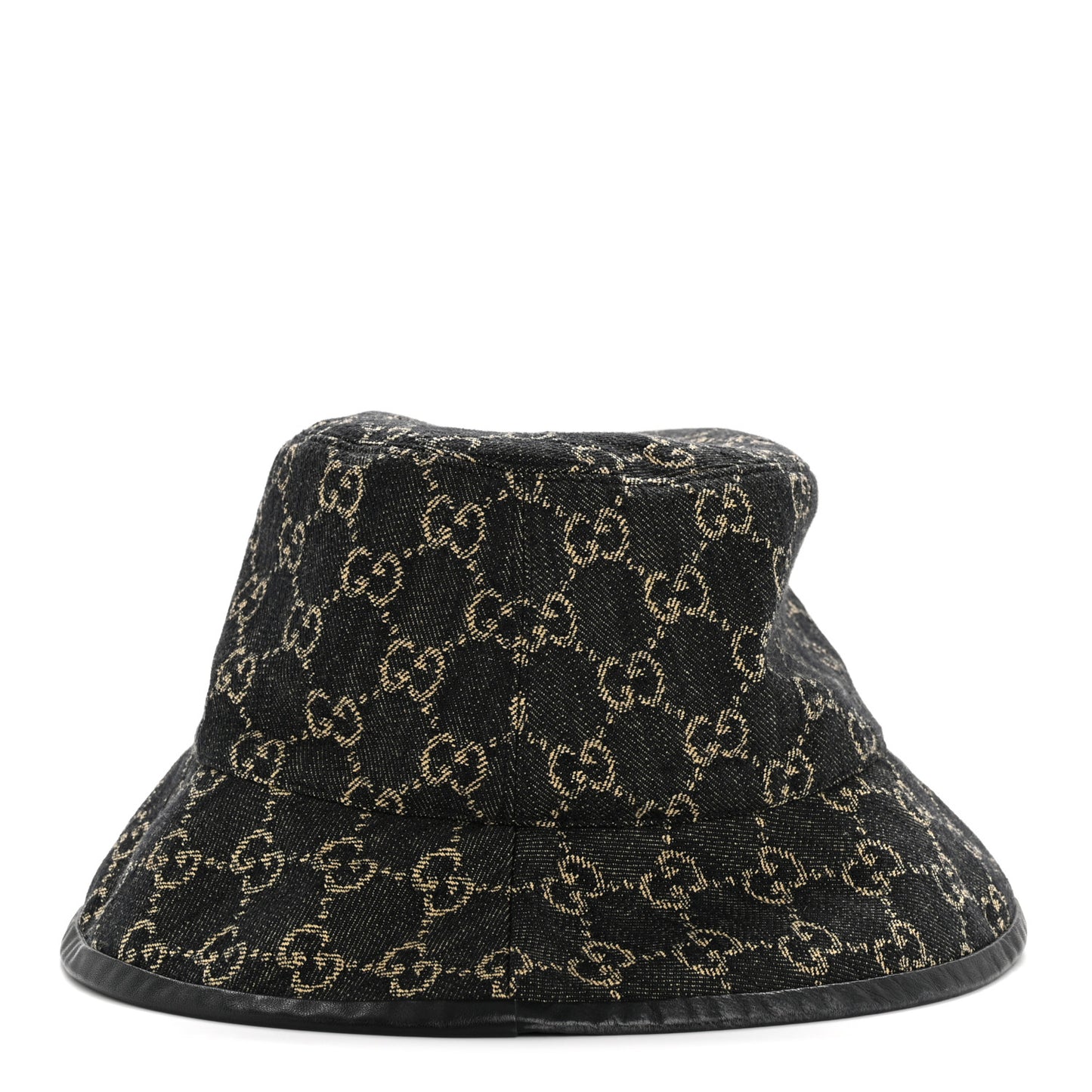 Jacquard Denim GG Monogram Oscar Bucket Hat L Black Ivory