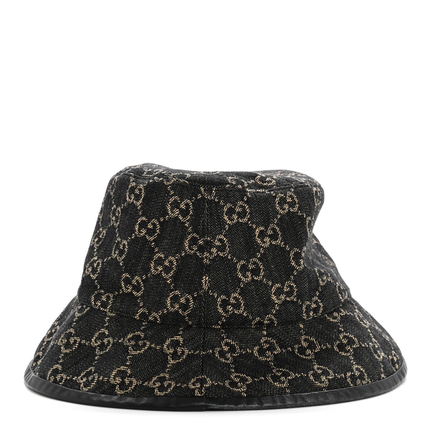 Gucci Jacquard Denim GG Monogram Oscar Bucket Hat L Black Ivory 11 of 20