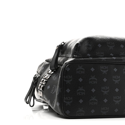 MCM Visetos Medium Side Studs Stark Backpack Black 8 of 9