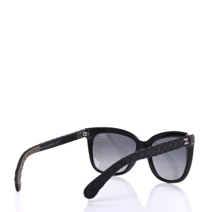 Chanel Acetate Denim Quilted Polarized CC Sunglasses 5343-Q Black 4 of 8