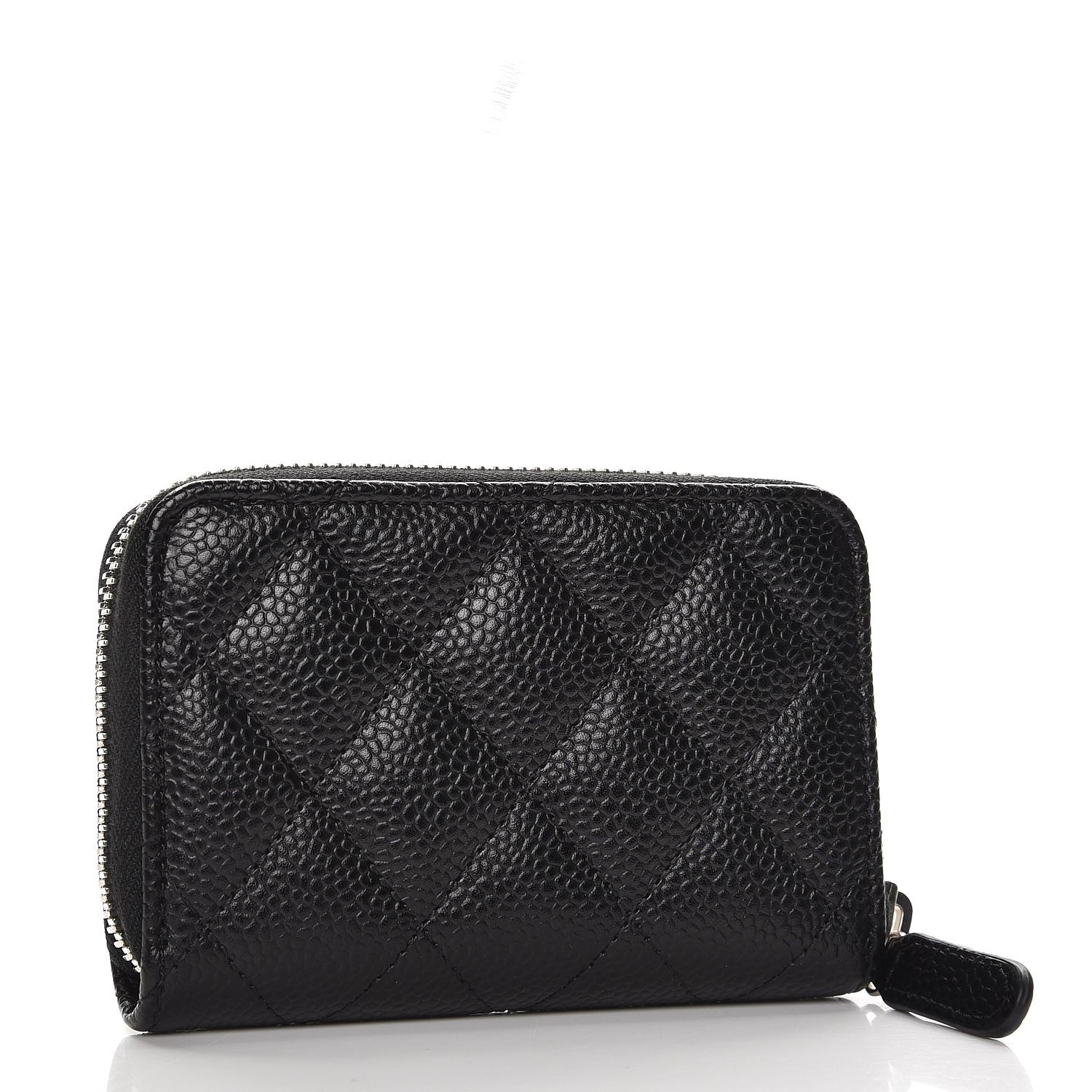 Chanel Caviar Quilted Zip Coin Purse Black 3 of 8