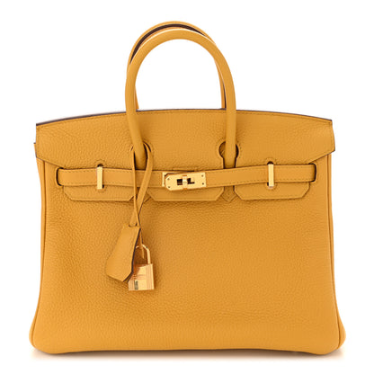 Hermes Togo Birkin 25 Jaune Ambre 1 of 10