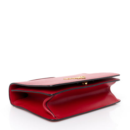 Prada Saffiano Chain Shoulder Bag Fuoco 4 of 11