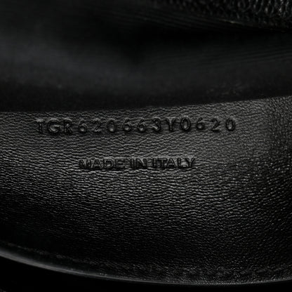 Saint Laurent Grain De Poudre Medium West Hollywood Monogram Fold-Over Black 7 of 11