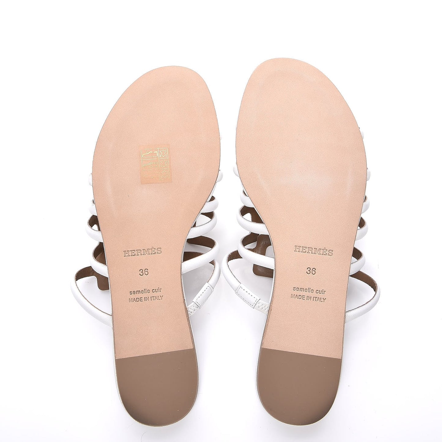 Nappa Calfskin Olympe Sandals 36 Blanc White