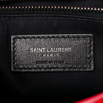 Saint Laurent Crinkled Calfskin Matelasse Monogram Medium Niki Chain Satchel Rouge Eros 7 of 11