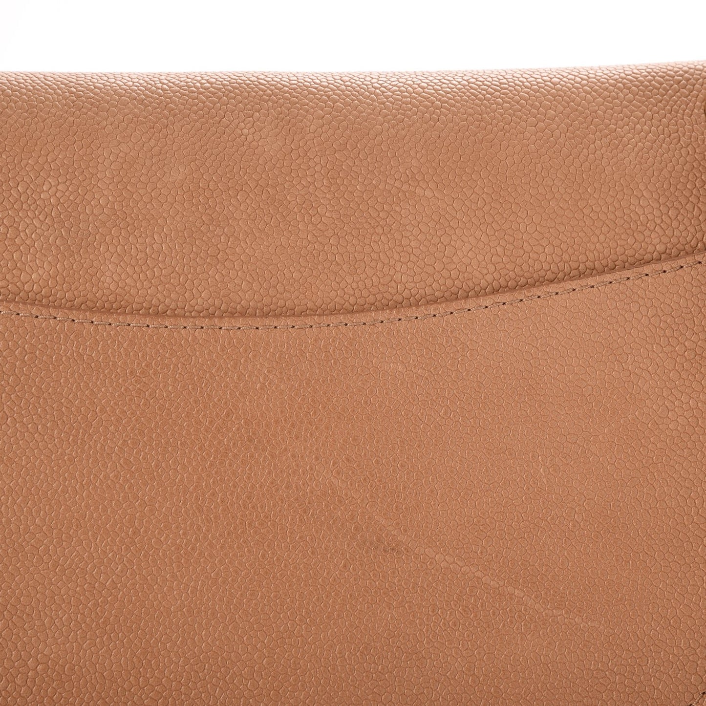 Grained Calfskin Jumbo Classic Pure Double Flap Beige
