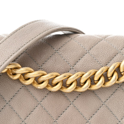 Chanel Caviar Quilted Medium Boy Flap Grey 8 of 11