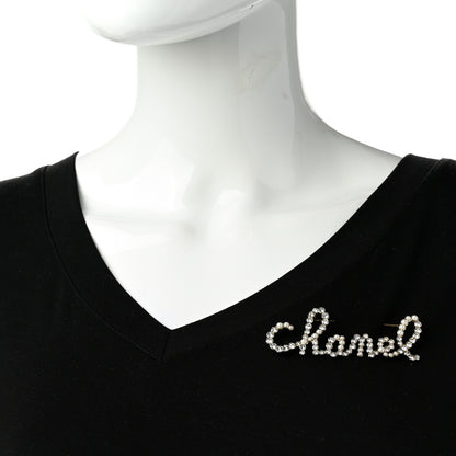 Chanel Metal Glass Swirling Pearls Brooch Pin Gold 2 of 5