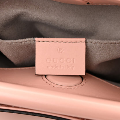 Gucci Nappa Bamboo Web Mini Nymphaea Top Handle Bag Perfect Pink Mystic White 6 of 10