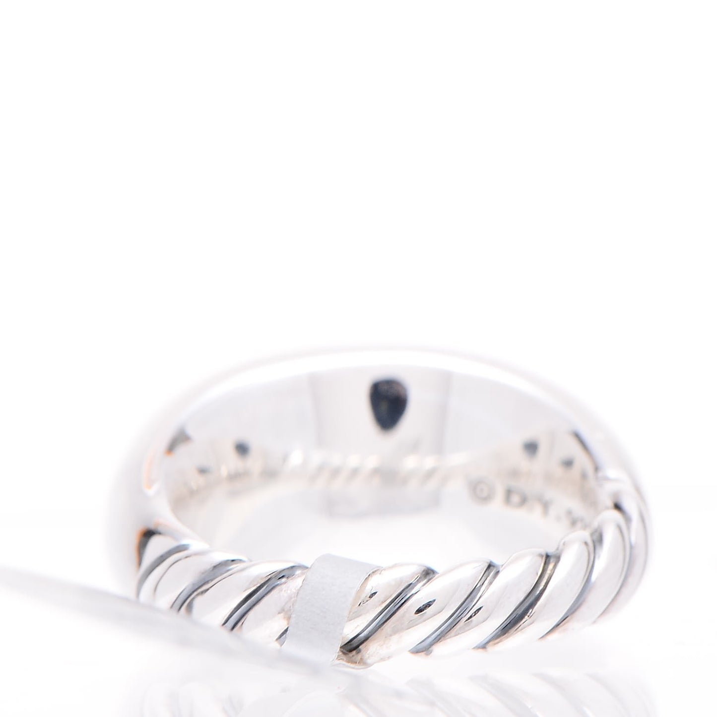 Sterling Silver Diamond 11mm Pure Form Ring 52 6