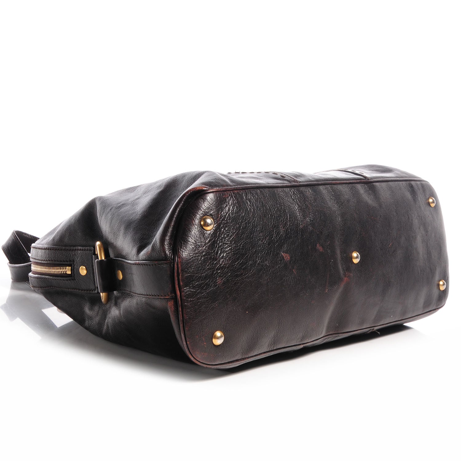 Saint Laurent Leather Oversized Muse Brown 4 of 9