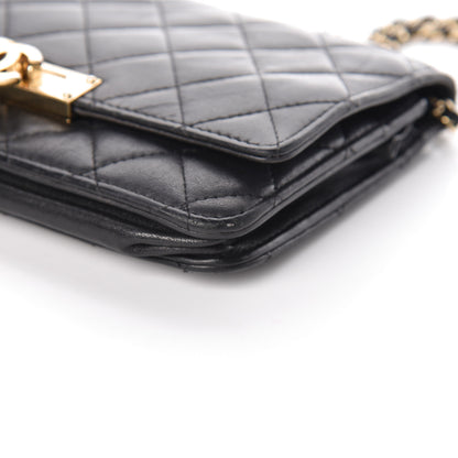 Chanel Lambskin Quilted Golden Class Wallet on Chain WOC Black 26 of 39