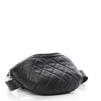 Chanel Grained Calfskin Quilted Waist Belt Bag Black 4 of 13