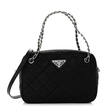 Prada Nylon Tessuto Impuntu Quilted Bandoliera Crossbody Bag Black 1 of 9