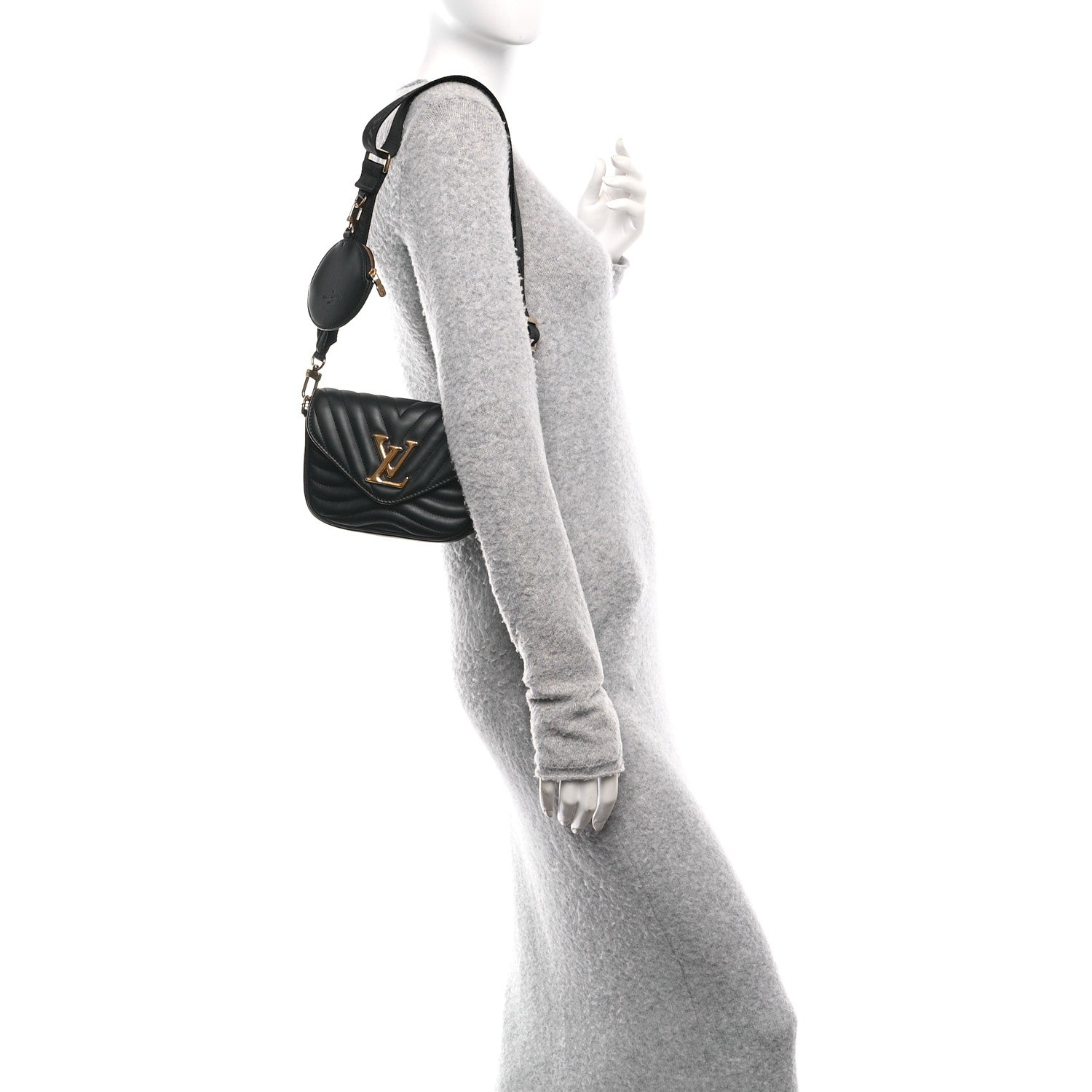 Louis Vuitton Calfskin New Wave Multi Pochette Black 2 of 10