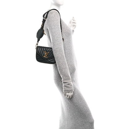 Louis Vuitton Calfskin New Wave Multi Pochette Black 2 of 10