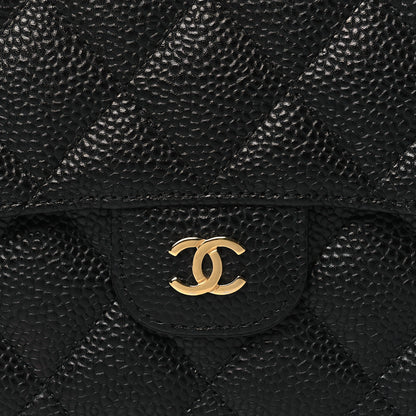 Chanel Caviar Quilted Large Flap Wallet Black 8 of 9