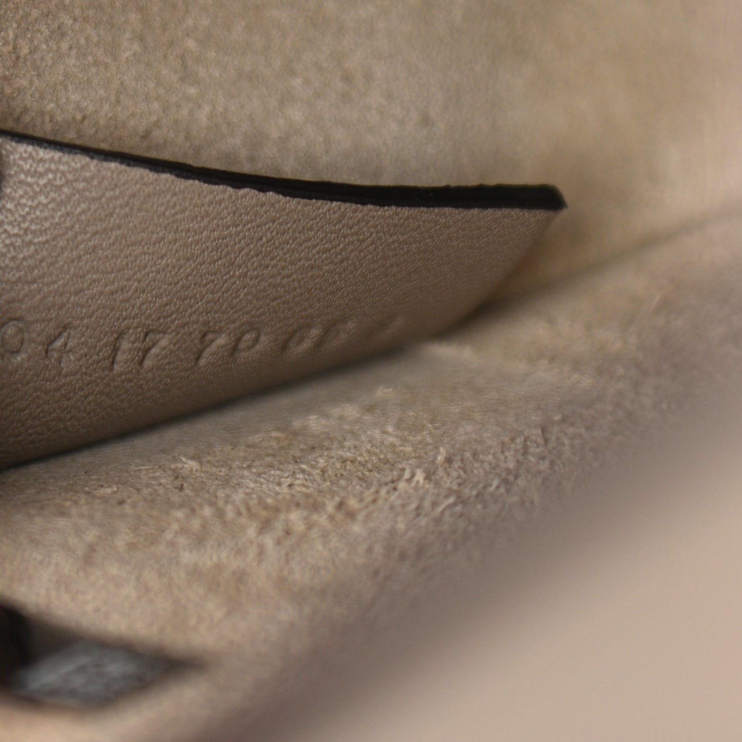 Calfskin Suede Small Nile Bracelet Bag Motty Grey