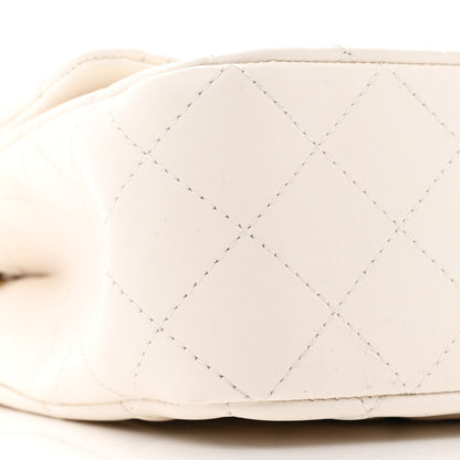 Chanel Shiny Lambskin Quilted Small Single Flap Ecru 9 of 10