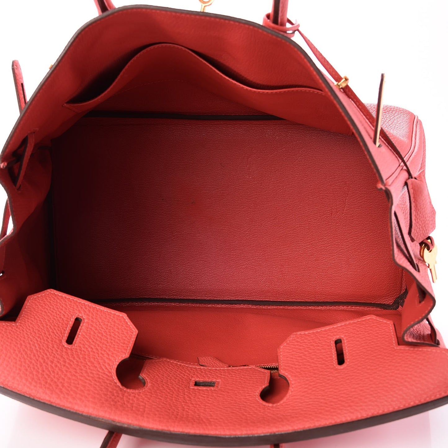 Togo Birkin 35 Rouge Pivoine