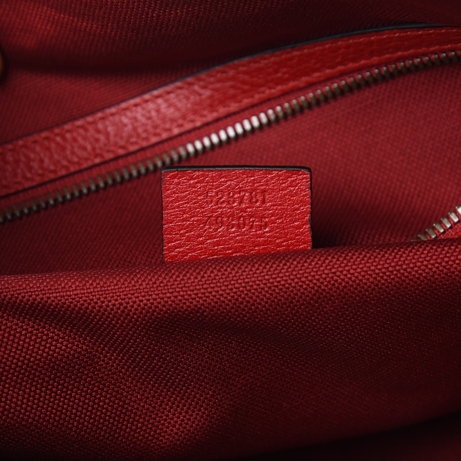 Gucci Canvas Calfskin Sylvie Stripe Logo Mens Tote Red White Blue 6 of 9