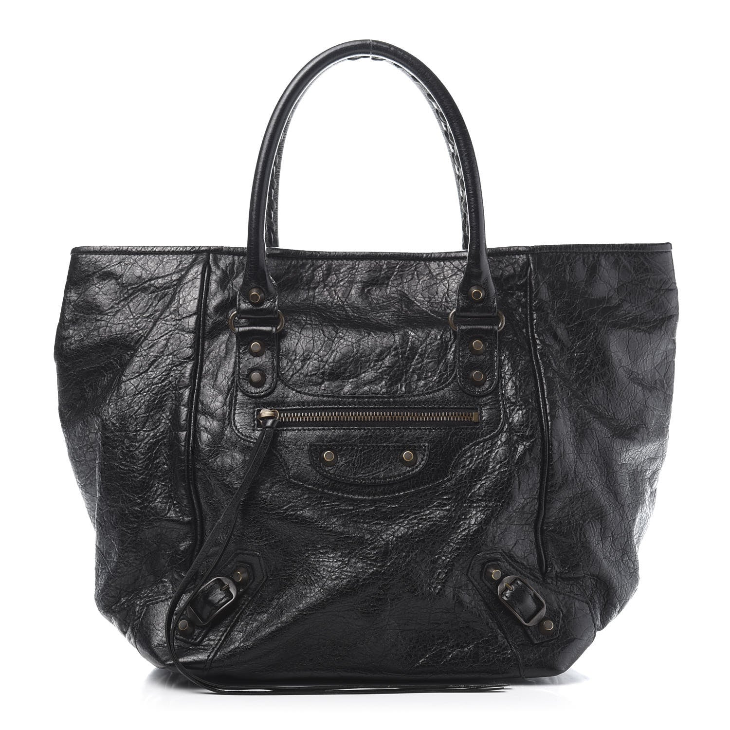 Balenciaga Agneau Classic Hardware S Sunday Tote Black 3 of 12