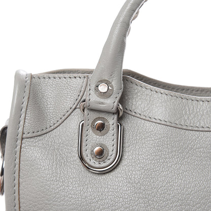 Balenciaga Chevre Silver Metallic Edge Hardware Mini City Gris Glace 11 of 13