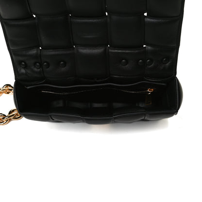 Bottega Veneta Lambskin Maxi Intreccio Padded Chain Cassette Crossbody Bag Black 5 of 13