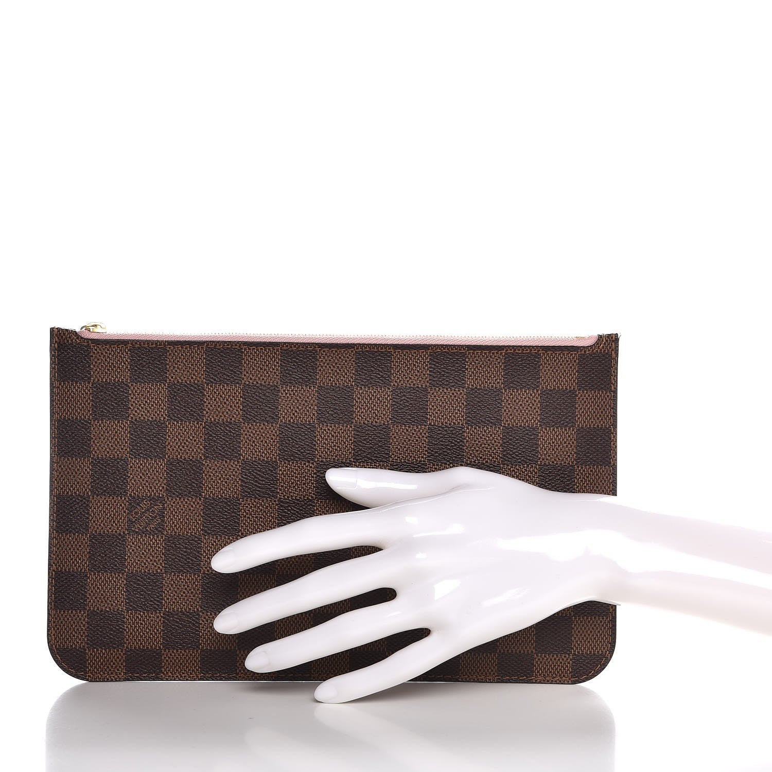 Louis Vuitton Damier Ebene Neverfull MM GM Pochette Rose Ballerine 2 of 7