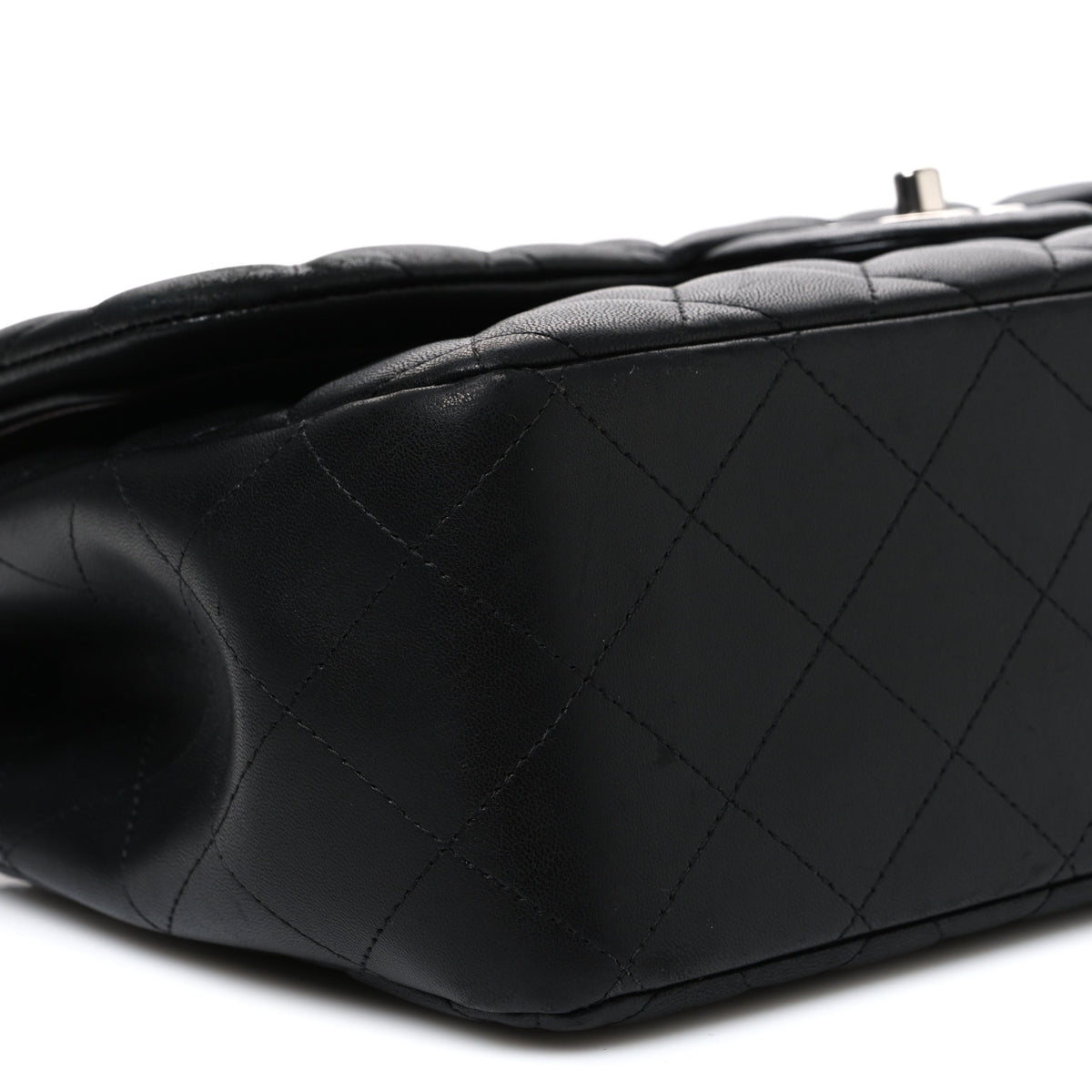 Chanel Lambskin Quilted Jumbo Double Flap Black 9 of 10
