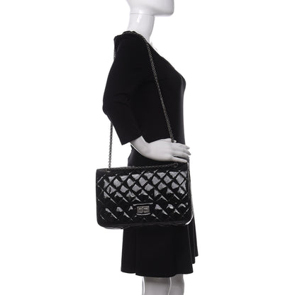 Chanel Distressed Patent Quilted 2.55 Reissue 227 Flap Black 2 of 18